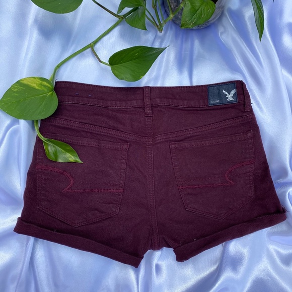 AE Wine Cut0ff Shorts - - Picture 3 of 5